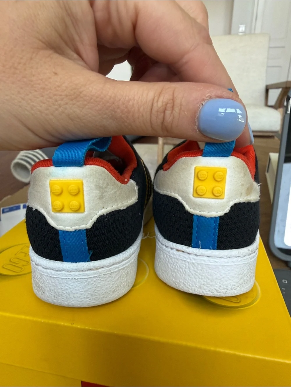 Kids Lego Adidad Black & Yellow Slip-On Sneakers
